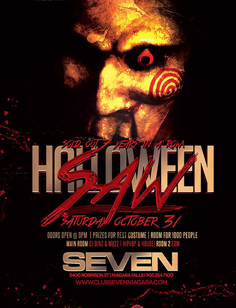 Club Se7en - Halloween 2015 - Halloween Saw - Saturday, October 31, 2015